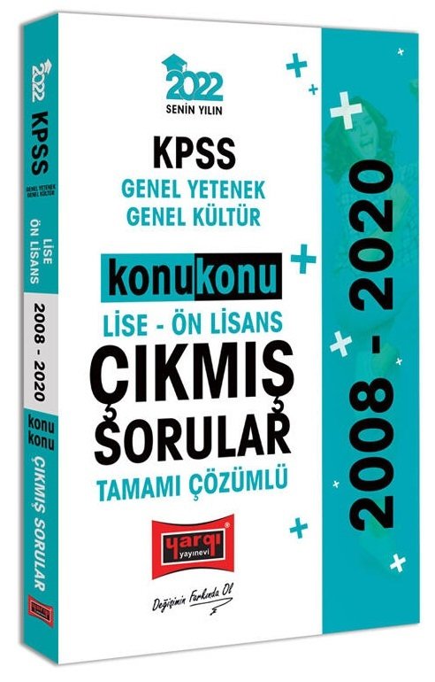 Yargı 2022 KPSS Lise Ön Lisans 2008-2020 Konu Konu Çıkmış Sorular Yargı Yayınları