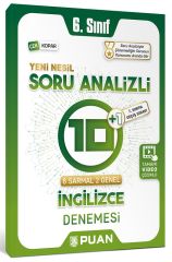 Puan 6. Sınıf İngilizce Soru Analizli 10+1 Deneme Puan Yayınları