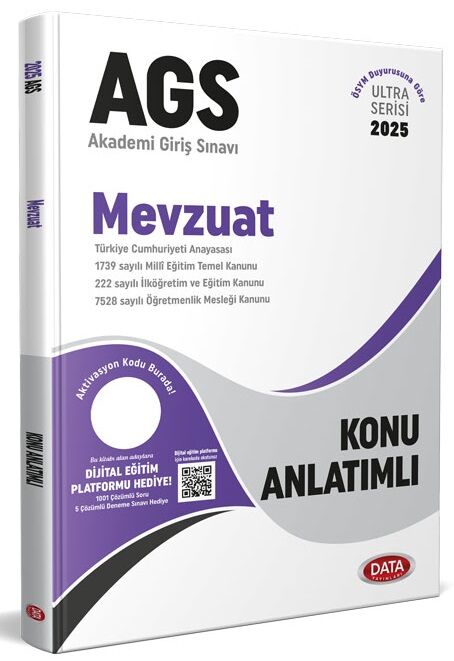 Data 2025 MEB-AGS Mevzuat Konu Anlatımlı Ultra Serisi Data Yayınları