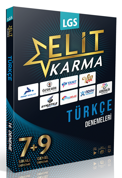 Paraf 8. Sınıf LGS Türkçe Elit Karma 16 Deneme Video Çözümlü Paraf Yayınları