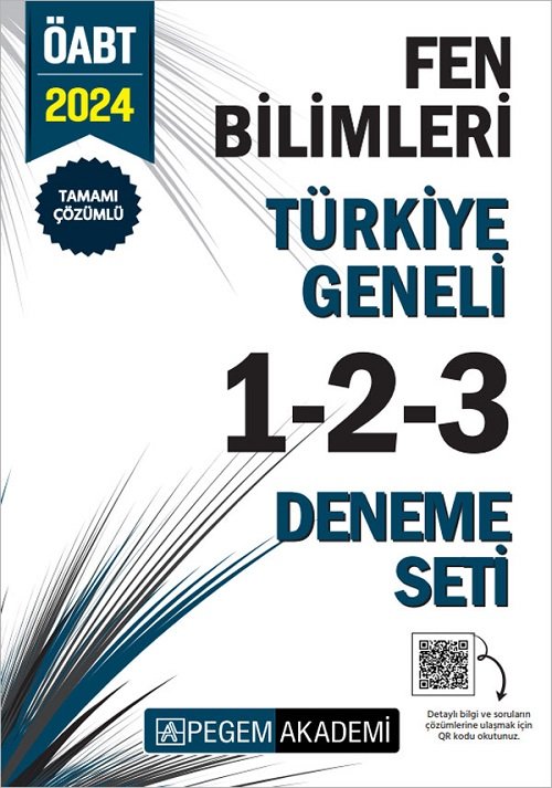 Pegem 2024 ÖABT Fen Bilimleri Öğretmenliği Türkiye Geneli 3 Deneme (1-2-3) Pegem Akademi Yayınları