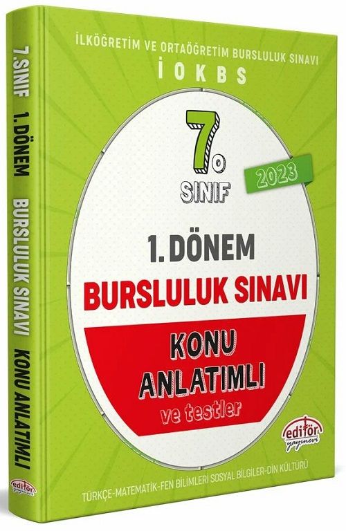 Editör 2023 7. Sınıf Bursluluk Sınavı 1. Dönem Konu Anlatımı ve Testleri Editör Yayınları