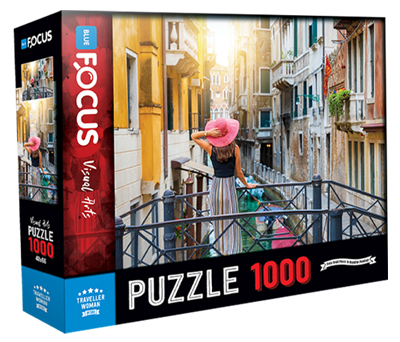 1000 Parça Puzzle - Traveller Woman Gezgin Kadın Blue Focus Games