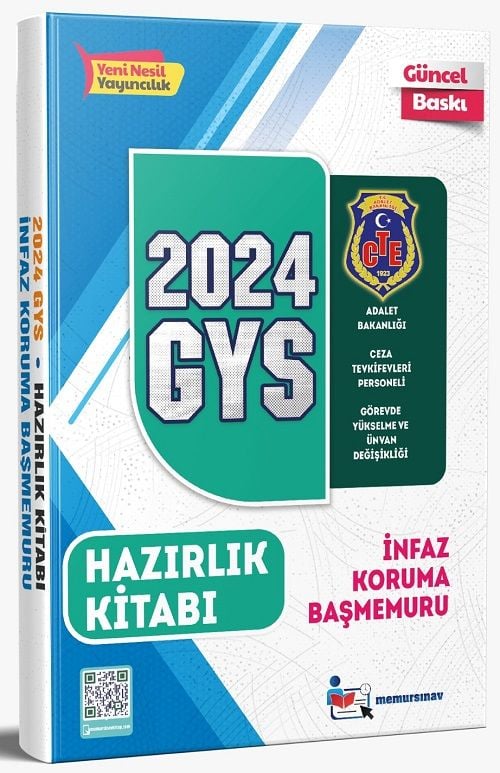 Memur Sınav 2024 GYS Adalet Bakanlığı Ceza Tevkifevleri İnfaz Koruma Başmemuru Konu Anlatımlı Hazırlık Kitabı Görevde Yükselme Memur Sınav