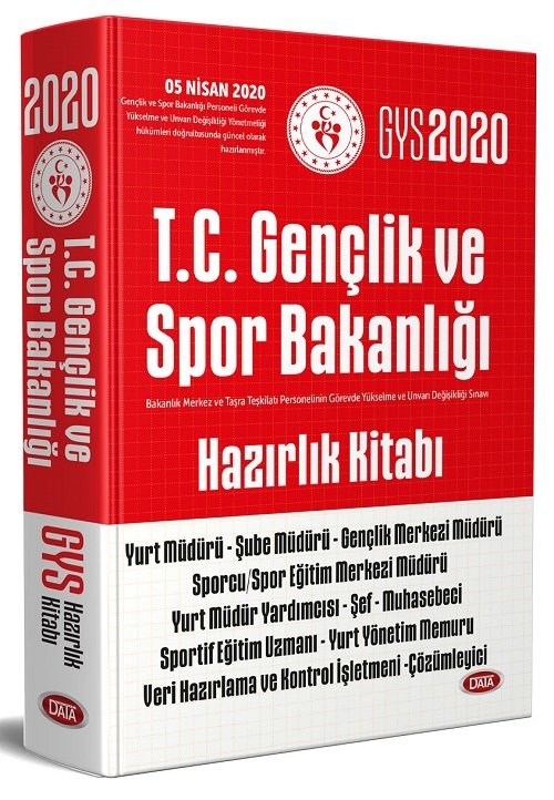 Data 2020 GYS Gençlik ve Spor Bakanlığı Konu Anlatımlı Hazırlık Kitabı Görevde Yükselme Data Yayınları