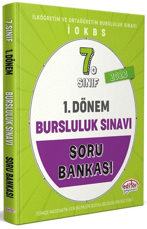 Editör 2023 7. Sınıf Bursluluk Sınavı 1. Dönem Soru Bankası Editör Yayınları