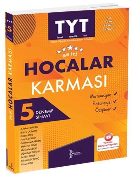 Bilinçsel YKS TYT Hocalar Karması 5 Deneme Sınavı Bilinçsel Yayınları