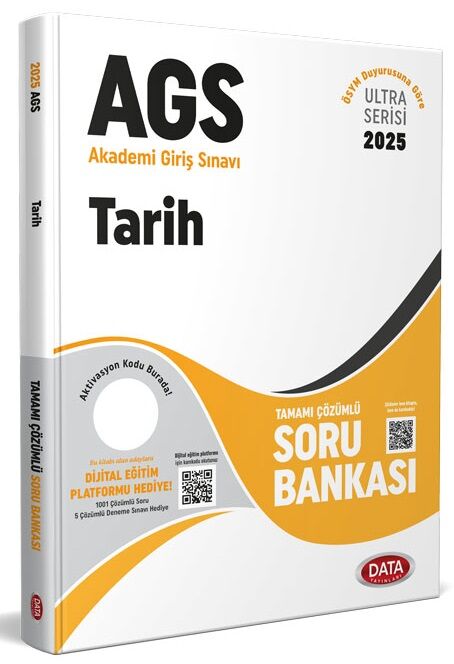 Data 2025 MEB-AGS Tarih Soru Bankası Çözümlü Ultra Serisi Data Yayınları