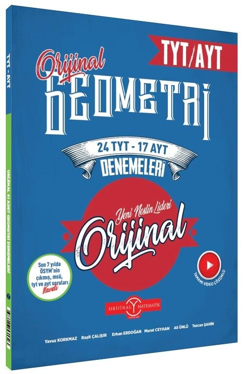 Orijinal YKS 24 TYT 17 AYT Geometri Deneme Orijinal Yayınları