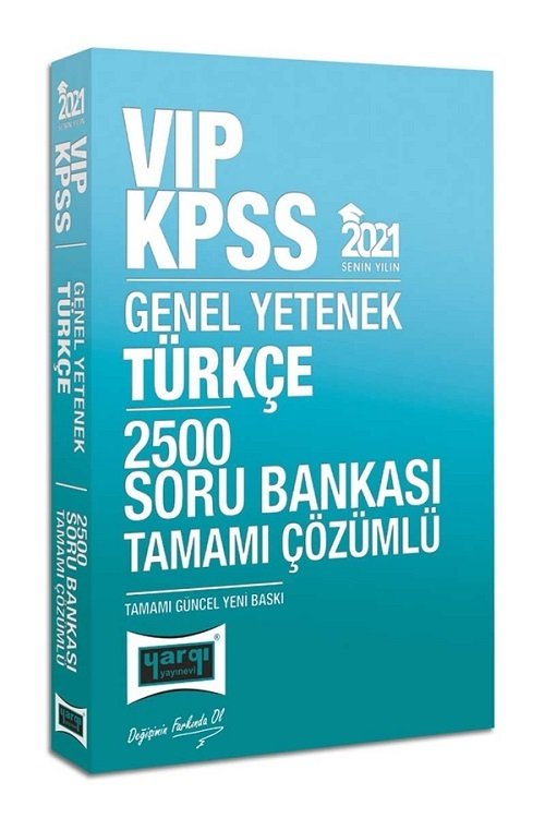 SÜPER FİYAT - Yargı 2021 KPSS VIP Türkçe 2500 Soru Bankası Çözümlü Yargı Yayınları