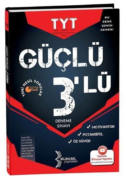 Bilinçsel YKS TYT Güçlü 3 lü Deneme Sınavı Bilinçsel Yayınları