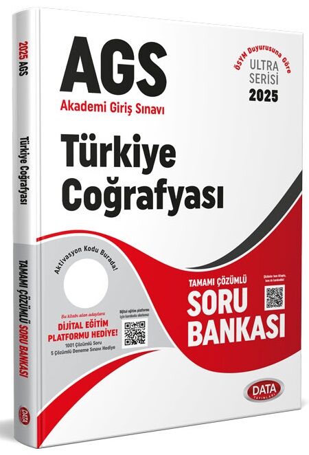 Data 2025 MEB-AGS Türkiye Coğrafyası Soru Bankası Çözümlü Ultra Serisi Data Yayınları