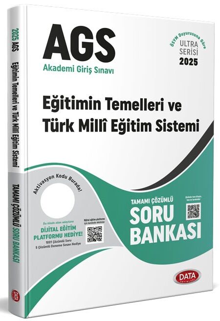 Data 2025 MEB-AGS Eğitimin Temelleri ve Türk Milli Eğitim Sistemi Soru Bankası Çözümlü Ultra Serisi Data Yayınları