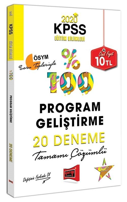 Yargı 2020 KPSS %100 Program Geliştirme 20 Deneme Çözümlü Yargı Yayınları