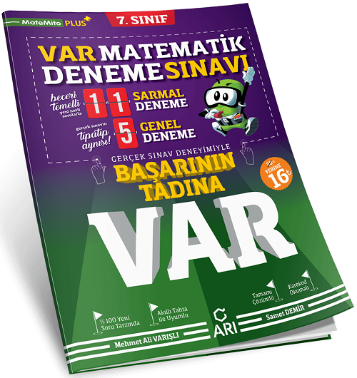 Arı Yayınları 7. Sınıf Matematik VAR 16 Deneme Arı Yayınları