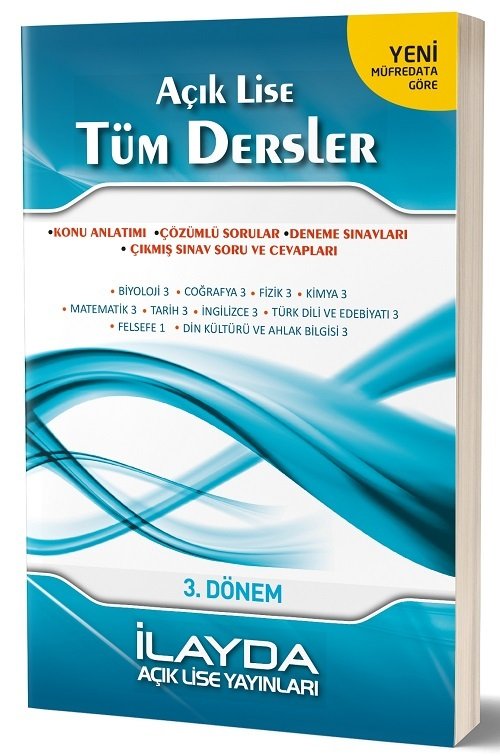 İlayda Açık Lise 3. Dönem Tüm Dersler Konu Anlatımlı Soru Bankası İlayda Yayınları