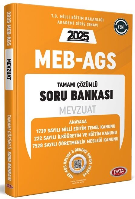 Data 2025 MEB-AGS Mevzuat Soru Bankası Çözümlü Data Yayınları