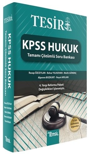 Temsil KPSS A Grubu Hukuk TESİR Soru Bankası Çözümlü - Recep Özceylan, Bahar Yıldızhan Temsil Yayınları