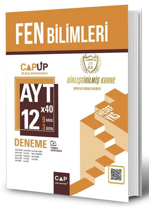 Çap Yayınları YKS AYT Fen Bilimleri Birleştirilmiş Karne 12x40 UP Deneme Video Çözümlü Çap Yayınları