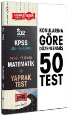 Yargı 2022 KPSS Lise Ön Lisans Matematik 50 Yaprak Test Yargı Yayınları