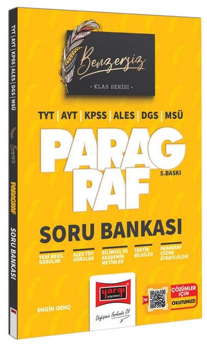 Yargı TYT AYT KPSS ALES DGS MSÜ Benzersiz Paragraf Soru Bankası PDF Çözümlü Klas Serisi Yargı Yayınları