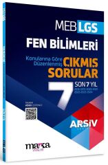 Marka 8. Sınıf LGS Fen Bilimleri Çıkmış Sorular Son 7 Yıl Tıpkı Basım Çözümlü Arşiv Serisi Marka Yayınları