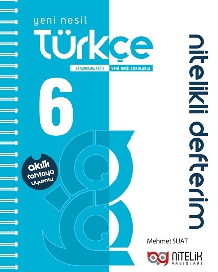 Nitelik 6. Sınıf Türkçe Nitelikli Defterim Nitelik Yayınları