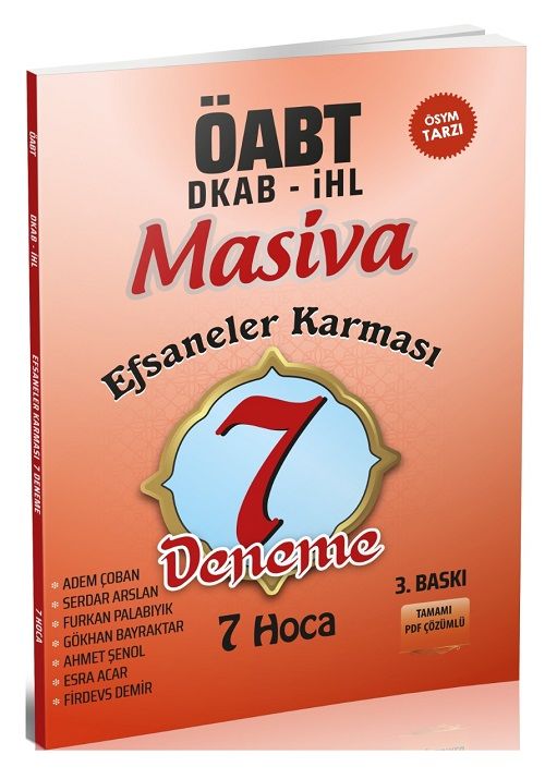 Masiva ÖABT Din Kültürü Efsaneler Karması 7 Deneme - Ahmet Şenol, Serdar Arslan Masiva Yayınları