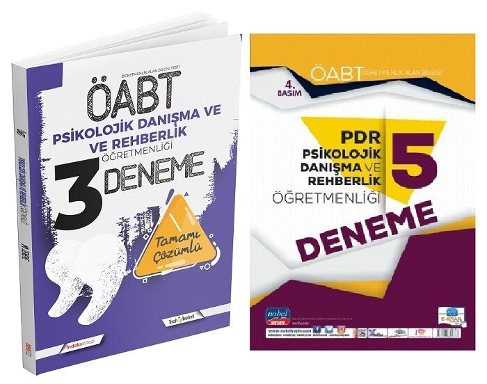 SÜPER FİYAT - İndeks Akademi + Nobel ÖABT Rehberlik 3+5 Deneme 2 li Set İndeks Akademi + Nobel Sınav Yayınları