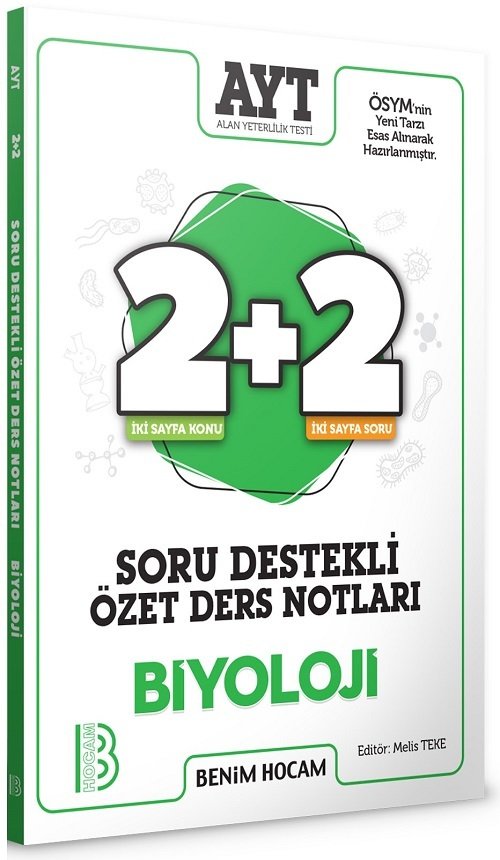 SÜPER FİYAT - Benim Hocam YKS AYT Biyoloji 2+2 Soru Destekli Özet Ders Notları Benim Hocam Yayınları