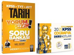 Benim Hocam + İndeks 2025 KPSS Coğrafya Ders Notları + Tarih Yorum Sizin Soru Bankası 2 li Set - Bayram Meral Benim Hocam + İndeks Akademi Yayınları