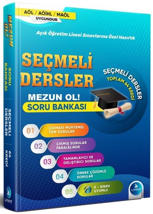 Liyakat MEZUN OL Açık Öğretim Lisesi Seçmeli Dersler Soru Bankası Liyakat Yayınları