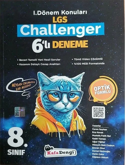 Kafadengi 8. Sınıf LGS 1. Dönem Challenger 6 lı Deneme Kafadengi Yayınları