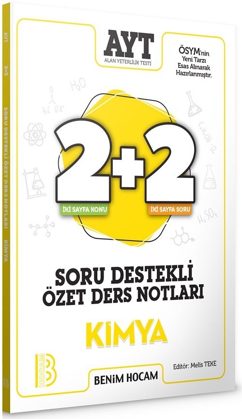 SÜPER FİYAT - Benim Hocam YKS AYT Kimya 2+2 Soru Destekli Özet Ders Notları Benim Hocam Yayınları