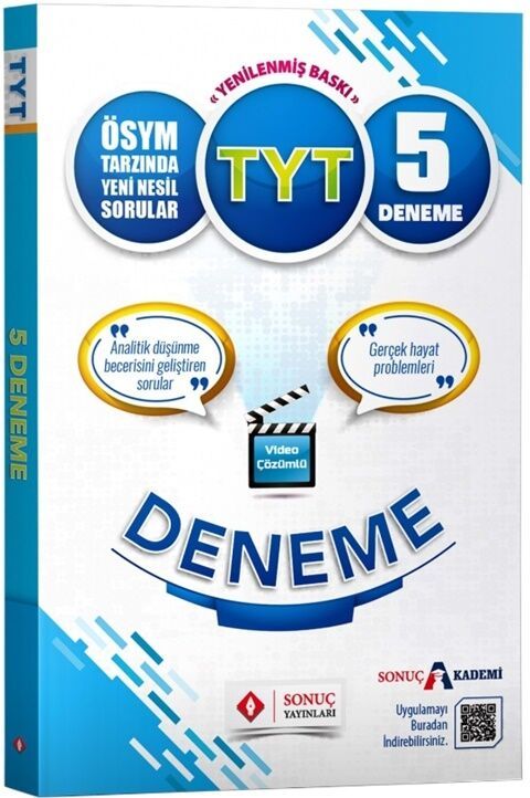 Sonuç YKS TYT 5 Deneme Sonuç Yayınları