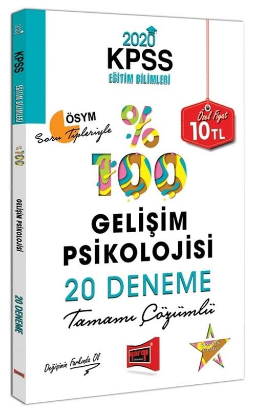 Yargı 2020 KPSS %100 Gelişim Psikolojisi 20 Deneme Çözümlü Yargı Yayınları