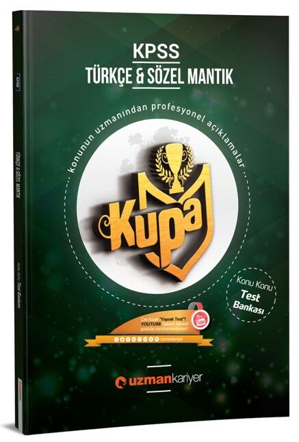 SÜPER FİYAT - Uzman Kariyer KPSS Kupa Türkçe-Sözel Mantık Test Bankası Yaprak Test Uzman Kariyer Yayınları