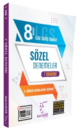 Karekök 8. Sınıf LGS Sözel 1. Dönem 7 li Deneme Karekök Yayınları