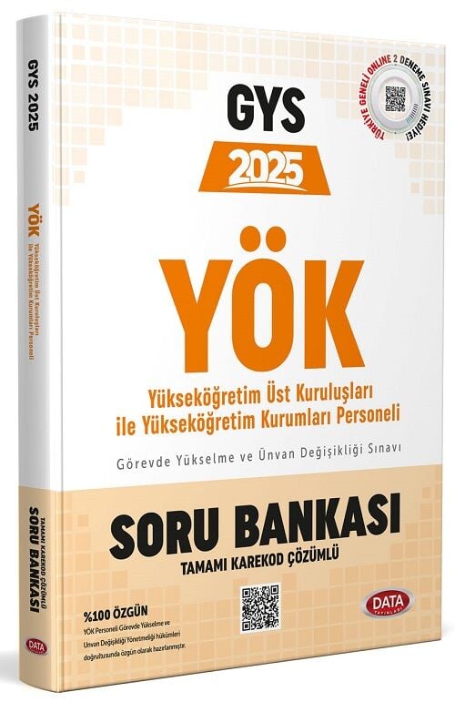 Data 2025 GYS YÖK Yükseköğretim Kurumları Personeli Soru Bankası Çözümlü Görevde Yükselme Data Yayınları