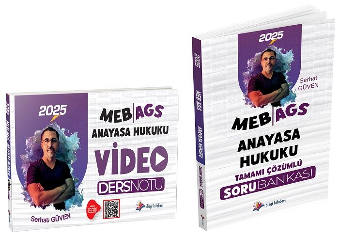 Dizgi Kitap 2025 MEB-AGS Anayasa Hukuku Video Ders Notu + Soru Bankası 2 li Set - Serhat Güven Dizgi Kitap