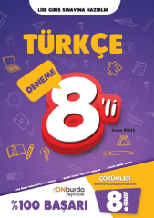 Onburda 8. Sınıf Türkçe 8 li Deneme Onburda Yayınları