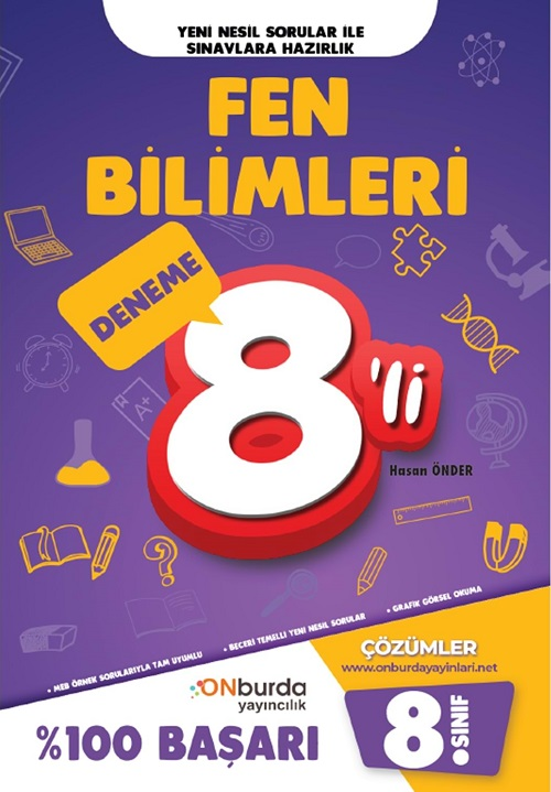 Onburda 8. Sınıf Fen Bilimleri 8 li Deneme Onburda Yayınları