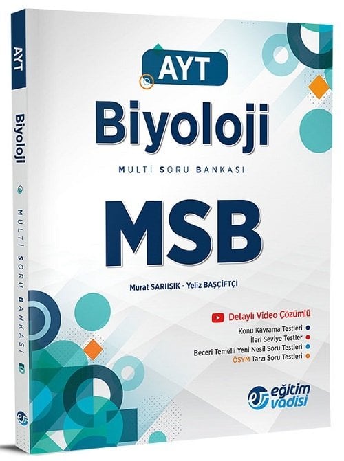 Eğitim Vadisi YKS AYT Biyoloji MSB Multi Soru Bankası Video Çözümlü Eğitim Vadisi Yayınları