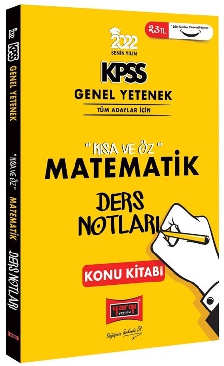 Yargı 2022 KPSS Matematik Kısa ve Öz Ders Notları Konu Kitabı Yargı Yayınları