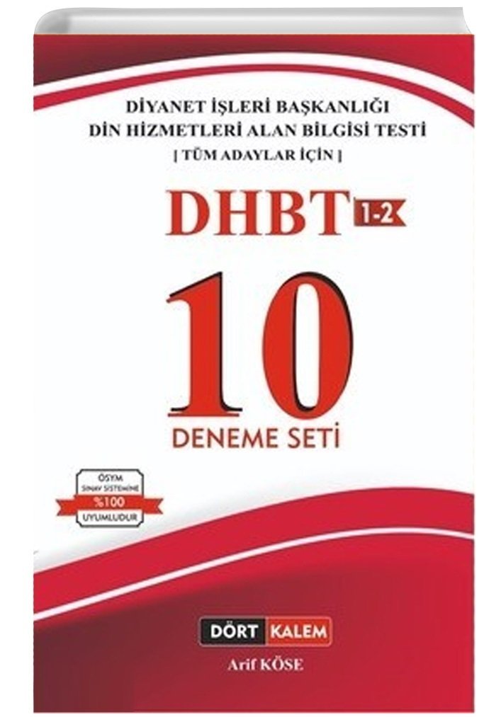 Dört Kalem DHBT 1-2 10 Deneme Çözümlü Dört Kalem Yayınları