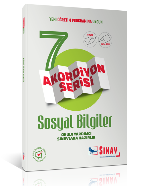 SÜPER FİYAT - Sınav 7. Sınıf Akordiyon Sosyal Bilgiler Aç Konu Katla Soru Sınav Yayınları