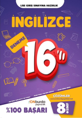 Onburda 8. Sınıf İngilizce 16 lı Deneme Onburda Yayınları