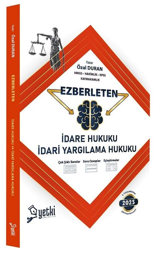 Yetki 2025 HMGS Hakimlik KPSS A Grubu Kaymakamlık İdare Hukuku ve İdari Yargılama Hukuku Ezberleten Sorular - Özal Duran Yetki Yayıncılık