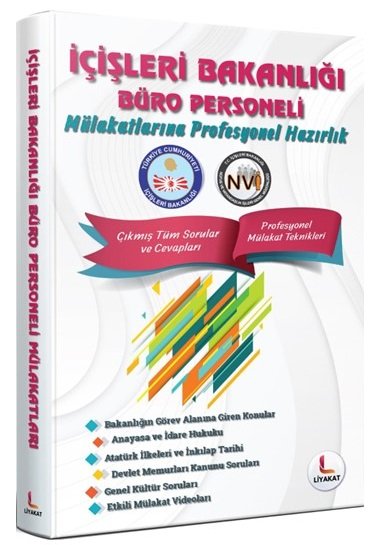 Liyakat İçişleri Bakanlığı Büro Personeli Mülakatları Çıkmış Sorular ve Mülakat Teknikleri Liyakat Yayınları