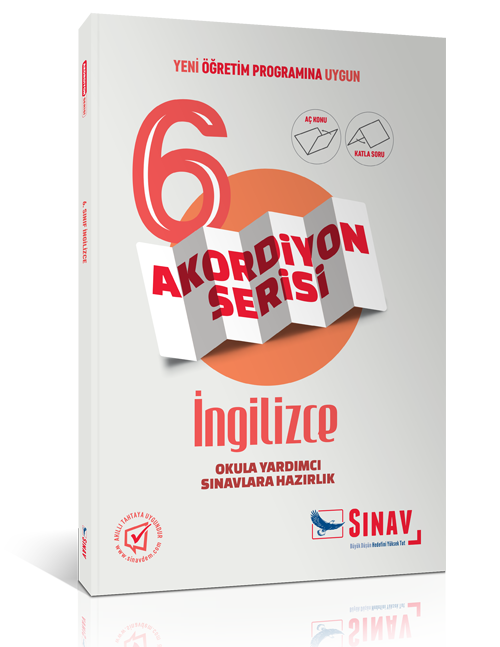 SÜPER FİYAT - Sınav 6. Sınıf Akordiyon İngilizce Aç Konu Katla Soru Sınav Yayınları